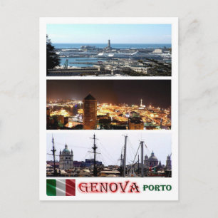 Carte Postale Italie - Ligurie - Gênes - Mosaïque - Port -