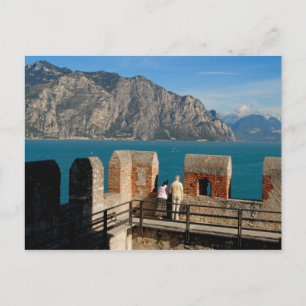 Carte Postale Italie, Malcesine, vue de la tour du château de
