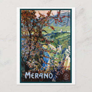 Carte Postale Italie Merano Meran Restored Poster Vintage voyage