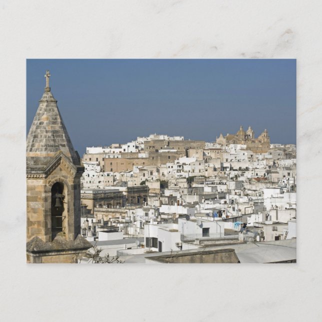 Carte Postale Italie, Ostuni, vue rapprochée de la vieille ville (Devant)