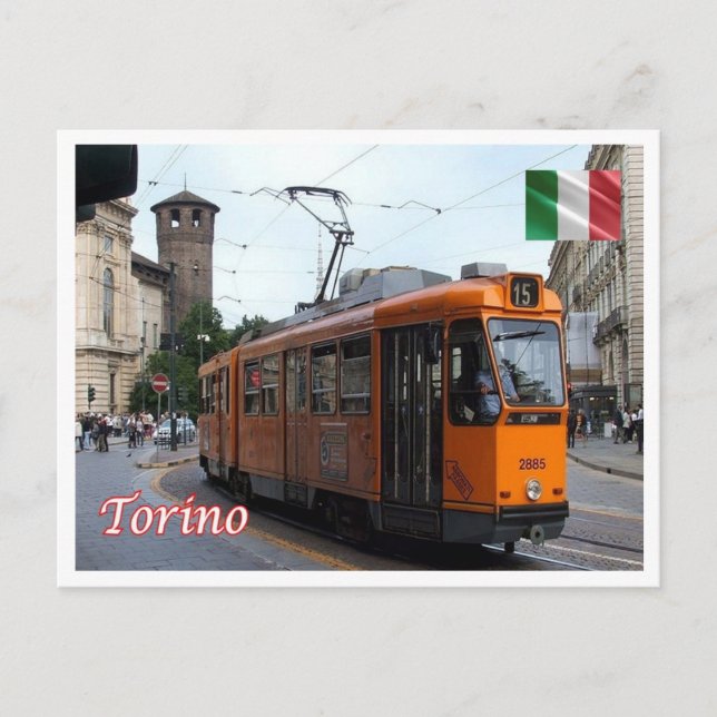 Carte Postale Italie - Piémont - Torino - Tram - (Devant)