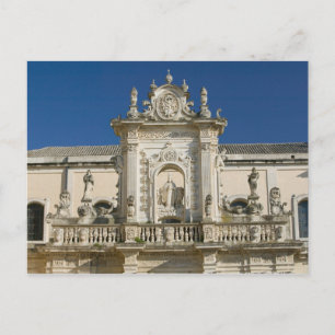 Carte Postale Italie, Pouilles, Lecce, Piazza del Duomo, Palais