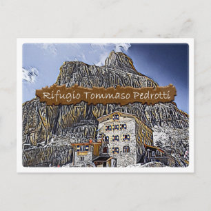Carte Postale Italie - refuge alpin Tommaso Pedrotti - Dolomiti 