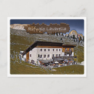 Carte Postale Italie - refuge Lavarella - Dolomiti -