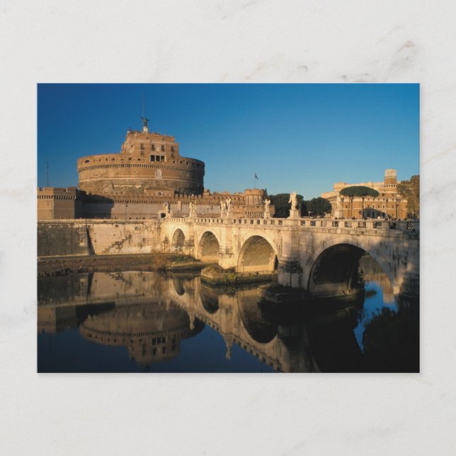 Carte Postale Italie, Rome, Castel Sant'Angelo et rivière (Devant)