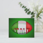 Carte Postale Italie Rugby Ball (Debout devant)