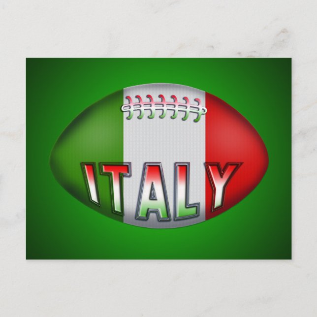 Carte Postale Italie Rugby Ball (Devant)
