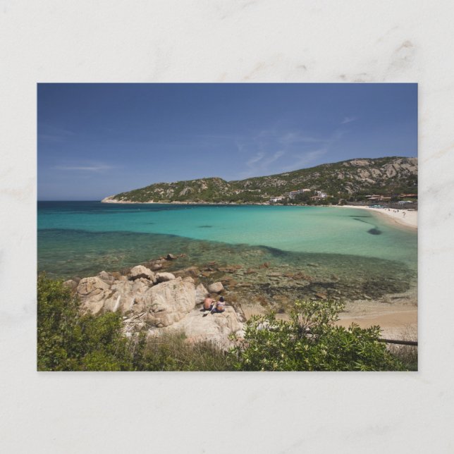 Carte Postale Italie, Sardaigne, Baja Sardaigne. La plage du Res (Devant)