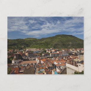 Carte Postale Italie, Sardaigne, Bosa. Vue de la ville depuis Ca