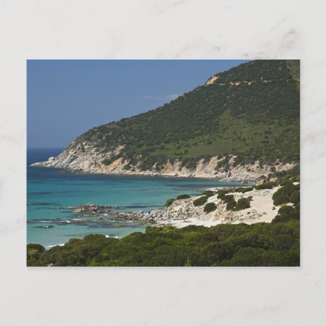 Carte Postale Italie, Sardaigne, Solanas. Plage. (Devant)
