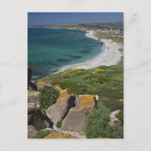 Carte Postale Italie, Sardaigne, Tharros. Vue depuis l'espagnol