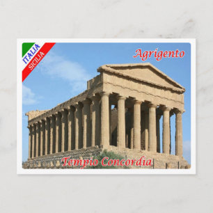 Carte Postale Italie - Sicile - Agrigento - Concordia Temple -
