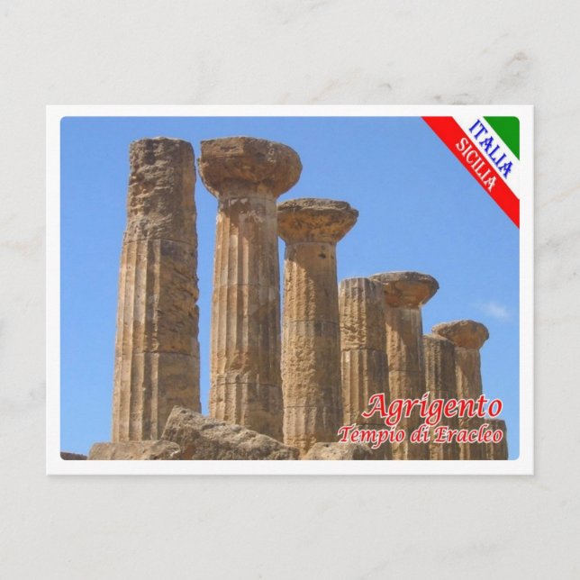 Carte Postale Italie - Sicile - Agrigento - Tempio di Eracleo - (Devant)