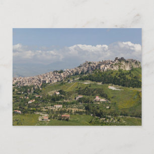 Carte Postale Italie, Sicile, Enna, Calascibetta, Vue du matin