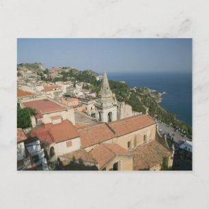 Carte Postale ITALIE, Sicile, TAORMINE : Vue sur la Piazza IX
