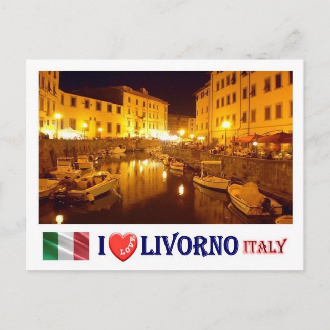 Carte Postale Italie - Toscane - Livourne - I Love - (Devant)