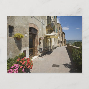 Carte Postale Italie, Toscane, Pienza. Promenade extérieure auto
