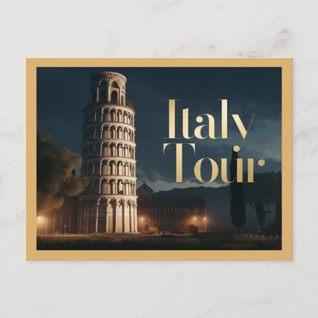 Carte Postale Italie Tour penchée de Pise (Devant)
