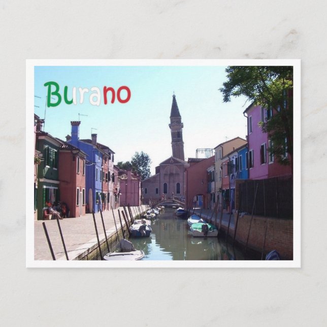 Carte Postale Italie - Venise - Burano - (Devant)