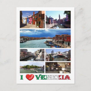 Carte Postale Italie - Venise - I Love -