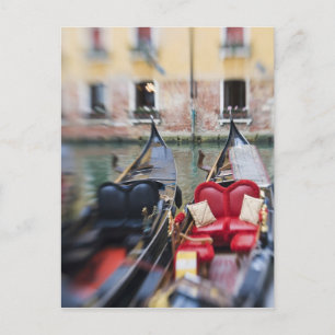 Carte Postale Italie, Venise, Mise au point sélective de gondole