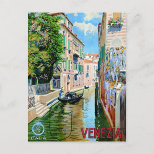 Carte Postale Italie Venise Poster Vintage voyage restauré