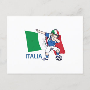 Carte Postale Italie Ventilateur de football Enfant dabbing écob