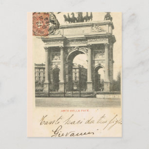 Carte Postale Italie vintage, Milano, Arco della pace, 1894