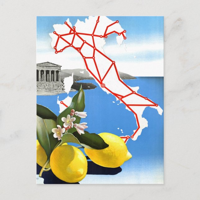 Carte Postale Italie Vintage voyage (Devant)