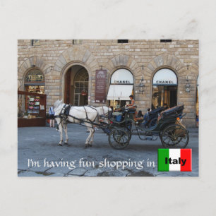 Carte Postale Italien Shopping tendance Florence Italie