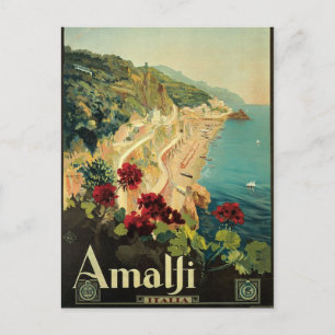 Carte postale italienne Vintage Amalfi