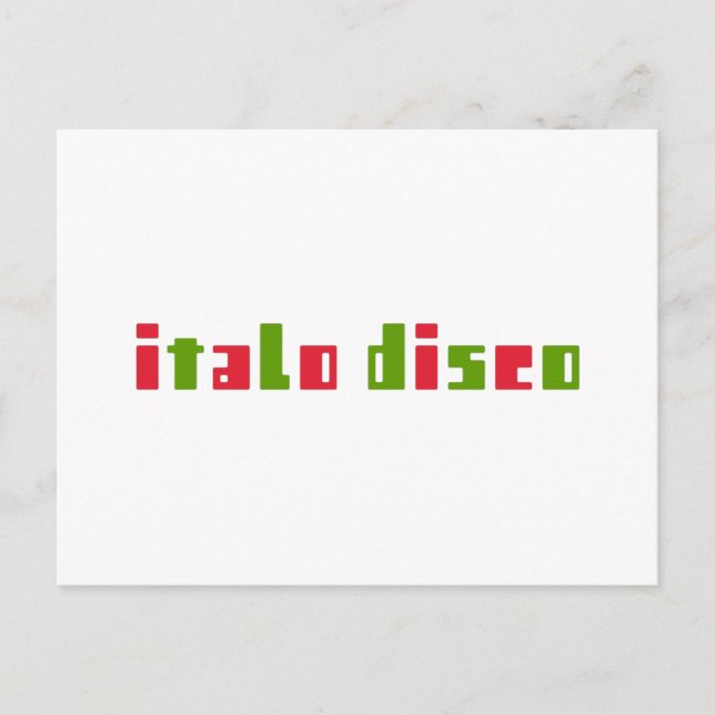 CARTE POSTALE ITALO DISCO (Devant)