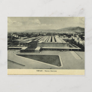 Carte Postale Italy, Florence, Firenze, Train Station