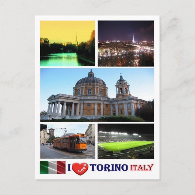 Carte Postale Italy - Piedmont - Torino - I Love - (Devant)