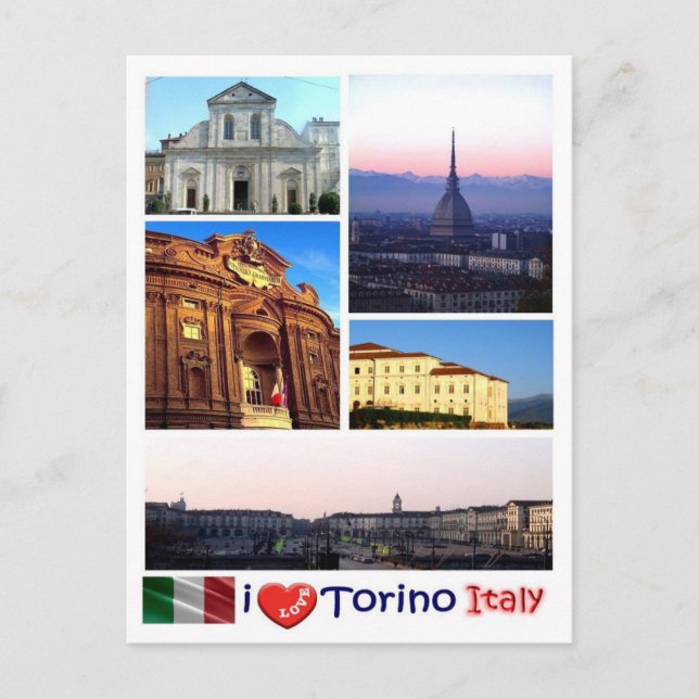Carte Postale Italy - Piedmont - Torino - I Love - (Devant)
