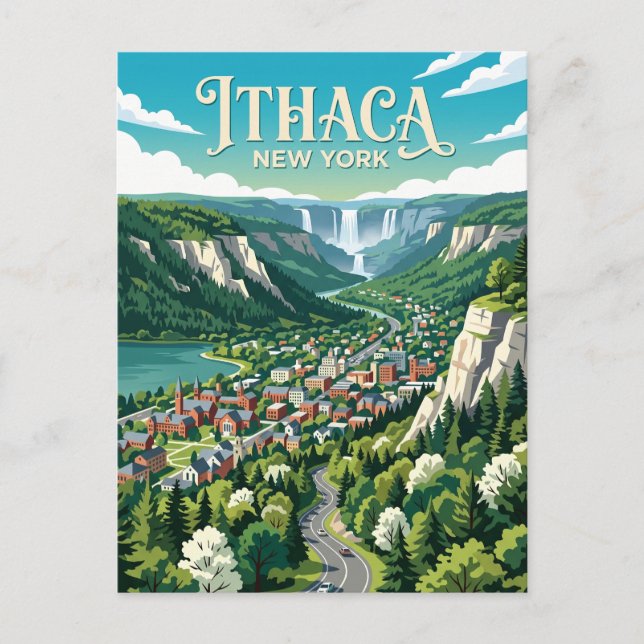 Carte Postale Ithaca États-Unis (Devant)