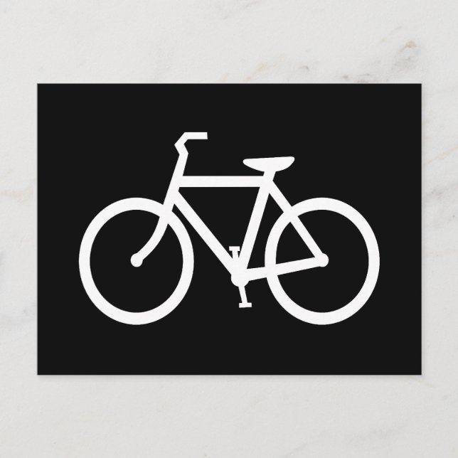 Carte Postale Itinéraire Vélo Blanc (Devant)