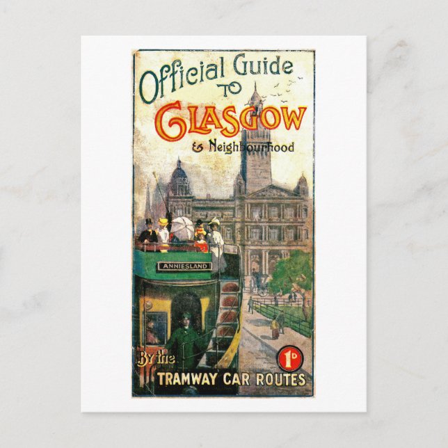 Carte Postale itinéraires de tramway de Glasgow et des environs (Devant)