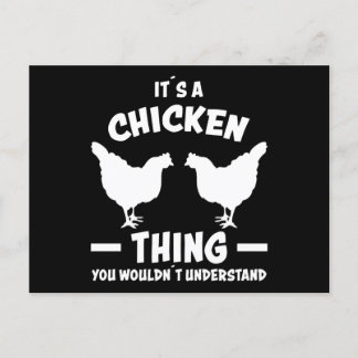 Carte Postale I'ts A Chicken Thing Design Funny Farmer Gift