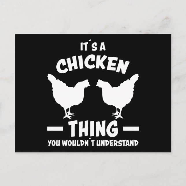 Carte Postale I'ts A Chicken Thing Design Funny Farmer Gift (Devant)