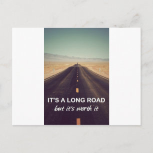 Carte Postale It's a long road but it's worth it