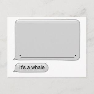 Carte Postale its a whale