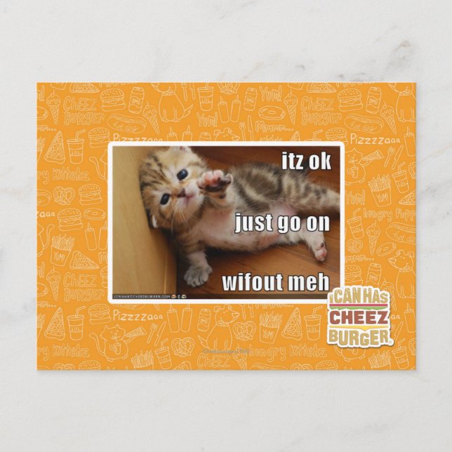 Carte Postale Itz ok, just go on wifout meh (Devant)