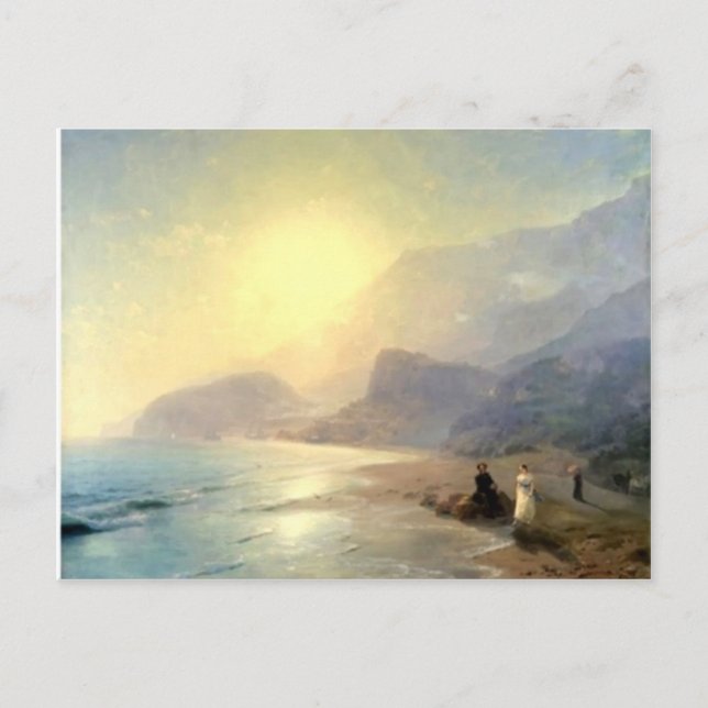 Carte Postale Ivan Aivazovsky- Pouchkine et la comtesse Raevskay (Devant)