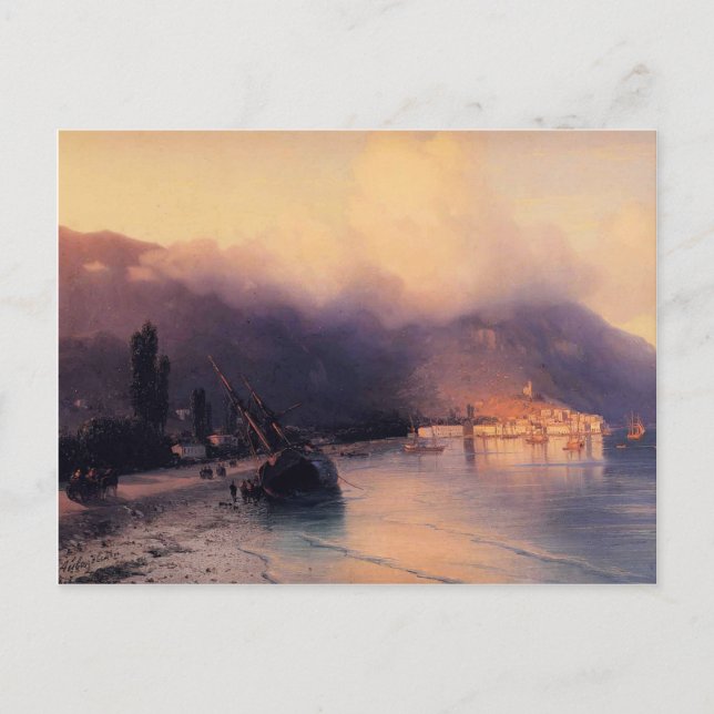 Carte Postale Ivan Aivazovsky- Vue de Yalta (Devant)