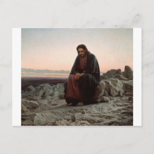 Carte Postale Ivan Kramskoy - Le Christ en pleine nature - Beaux