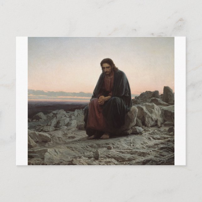 Carte Postale Ivan Kramskoy - Le Christ en pleine nature - Beaux (Devant)