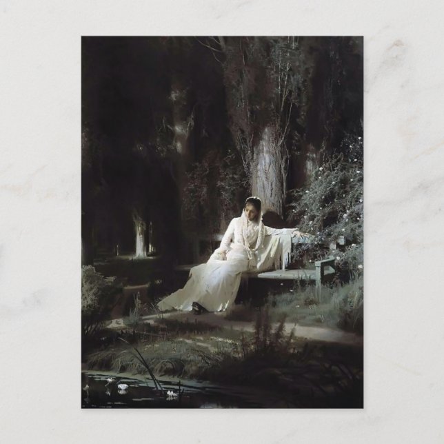 Carte Postale Ivan Kramskoy - Nuit Lune (Devant)