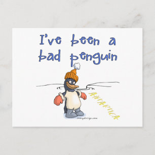 Carte Postale I've been a bad penguin