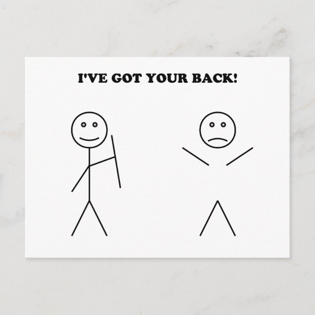Carte Postale I've got your back (Devant)